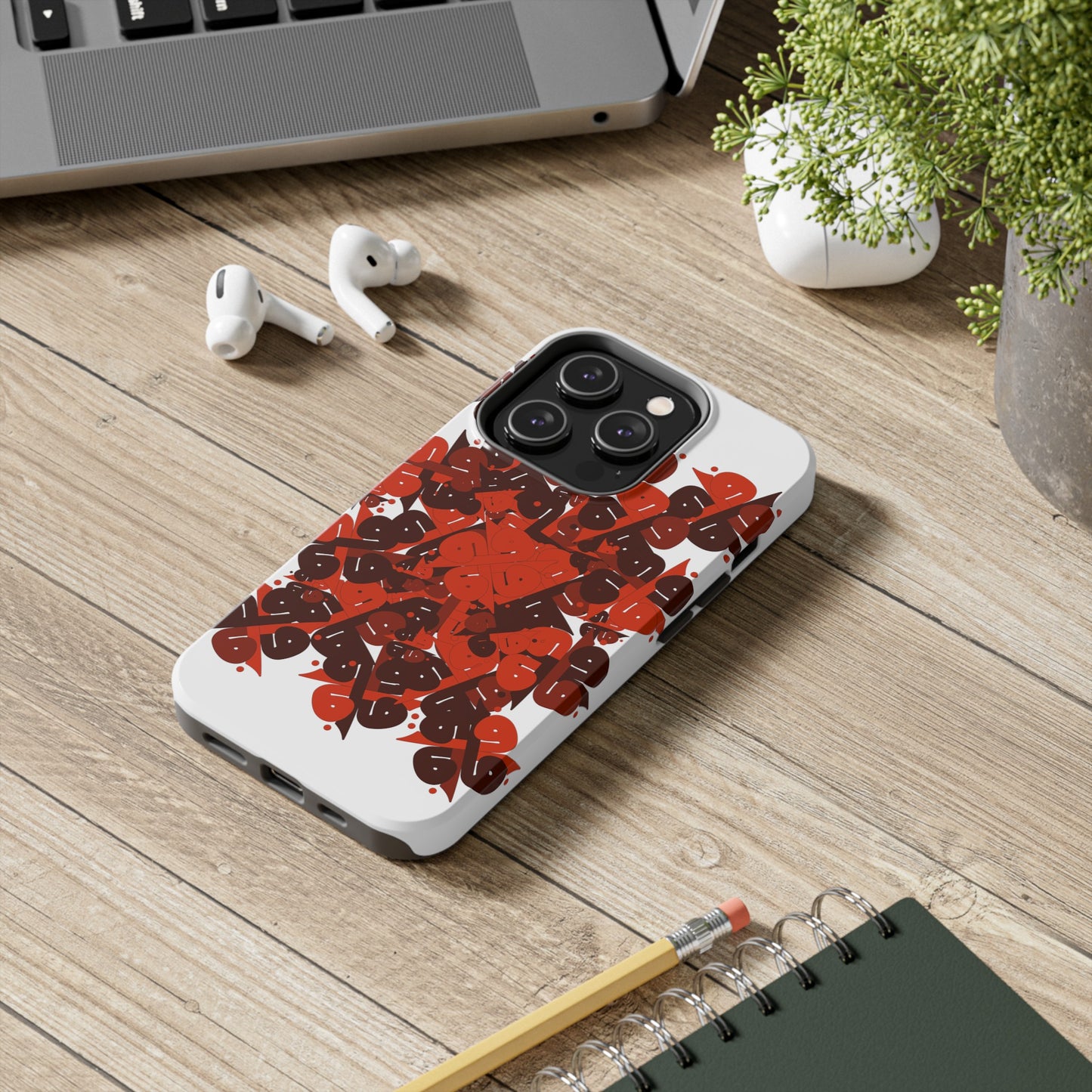 iPhone/Galaxy - Tough Phone Case with Persian Calligraphy Design  - Impact Resistant, TPU Lining, Polycarbonate Shell, Glossy Finish