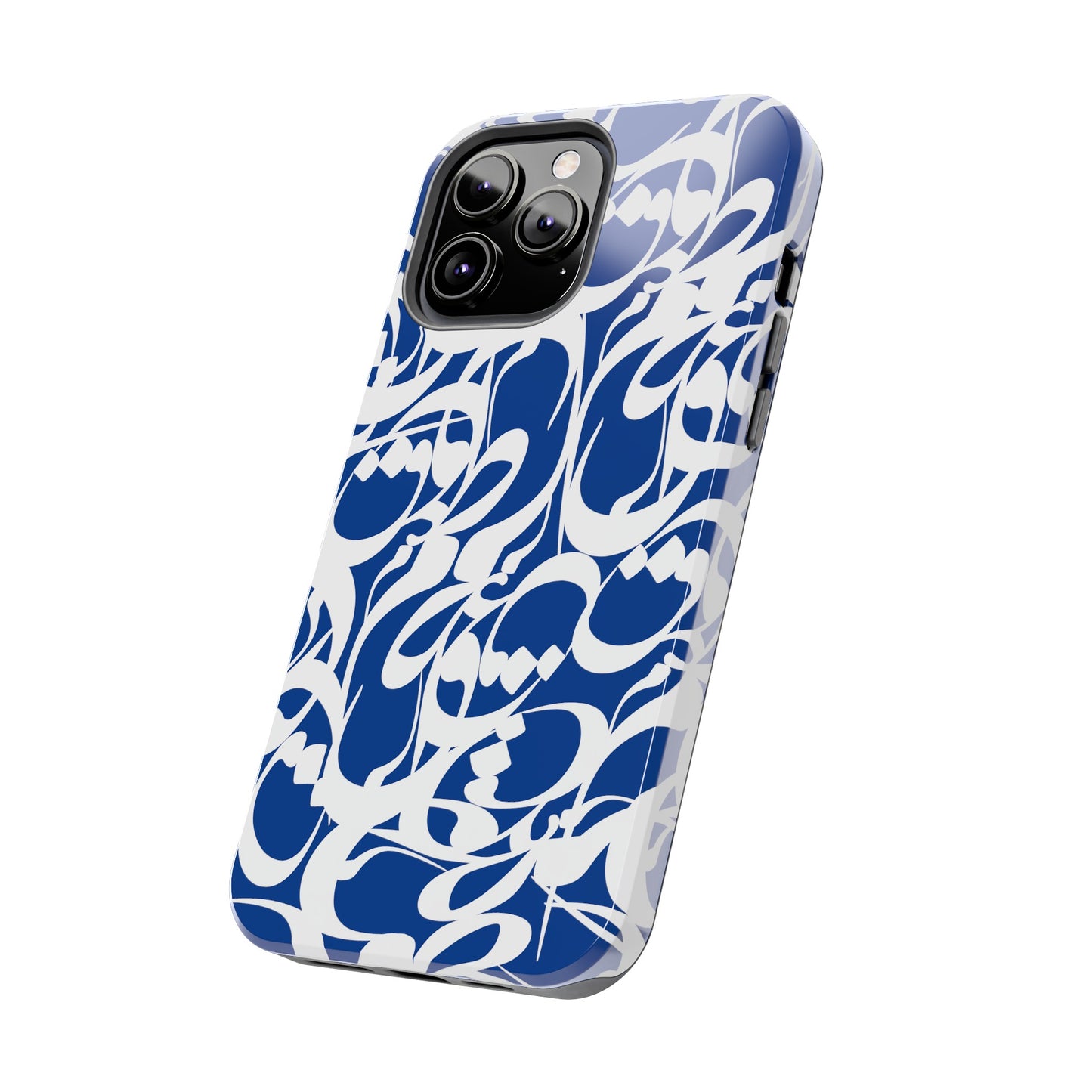 iPhone/Galaxy - Tough Phone Case with Persian Calligraphy Design - Impact Resistant, TPU Lining, Polycarbonate Shell, Glossy Finish