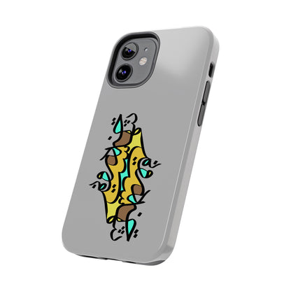 iPhone/Galaxy - Tough Phone Case with Persian Calligraphy Design - Impact Resistant, TPU Lining, Polycarbonate Shell, Glossy Finish