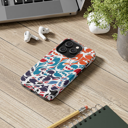 iPhone/Galaxy Tough Phone Case with Persian Calligraphy Design - Impact Resistant, TPU Lining, Polycarbonate Shell, Glossy Finish