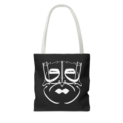 Durable Tote Bags with Persian Calligraphy Design - 3 Sizes, Multiple Handle Colors, Polyester Fabric