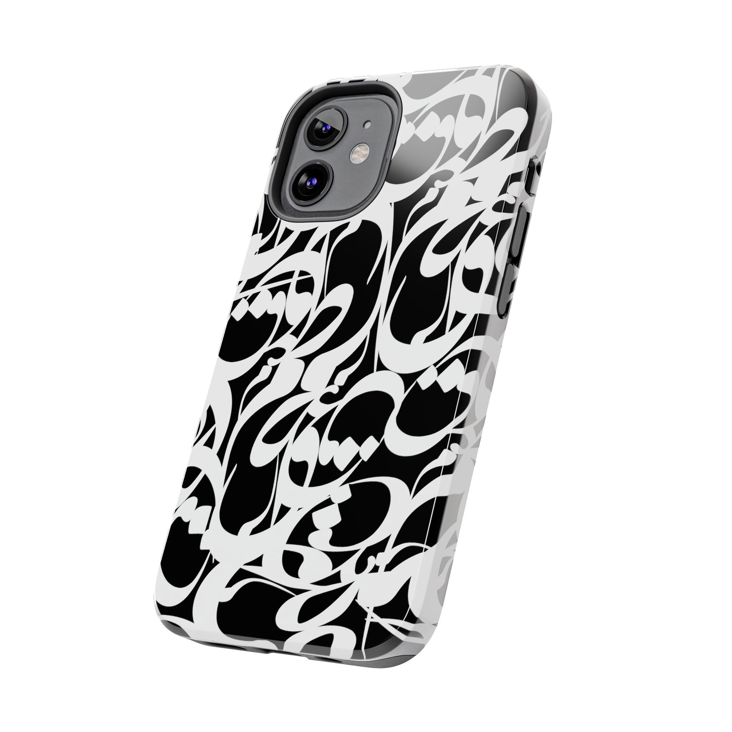 iPhone/Galaxy - Tough Phone Case with Persian Calligraphy Design - Impact Resistant, TPU Lining, Polycarbonate Shell, Glossy Finish