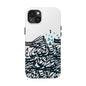 iPhone/Galaxy - Tough Phone Case with Persian Calligraphy Design - Impact Resistant, TPU Lining, Polycarbonate Shell, Glossy Finish