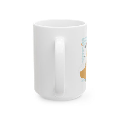 Durable Ceramic Coffee Mug with Persian Design - Vivid Print, BPA & Lead-Free, Microwave & Dishwasher Safe