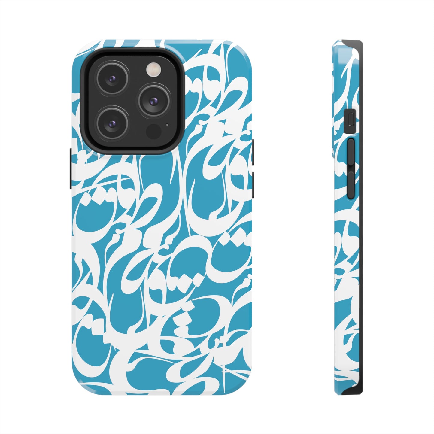 iPhone/Galaxy - Tough Phone Case with Persian Calligraphy Design - Impact Resistant, TPU Lining, Polycarbonate Shell, Glossy Finish