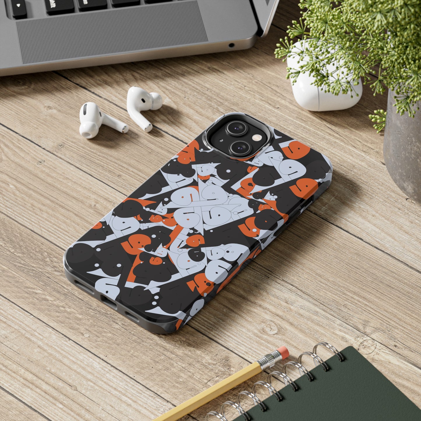 iPhone/Galaxy - Tough Phone Case with Persian Calligraphy Design - Impact Resistant, TPU Lining, Polycarbonate Shell, Glossy Finish