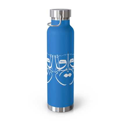 22oz Vacuum Insulated Stainless Steel Bottle with Persian Calligraphy Design - Double Wall, BPA Free, Spill-Proof, Scratch & Fade Resistant