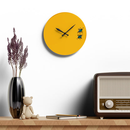 Durable Acrylic Wall Clock with Persian Calligraphy Design - Round & Square, Two Sizes, Easy Hanging Keyhole Slot