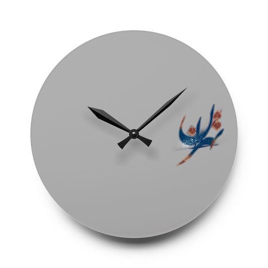 Durable Acrylic Wall Clock with Persian Calligraphy Design - Round & Square, Two Sizes, Easy Hanging Keyhole Slot