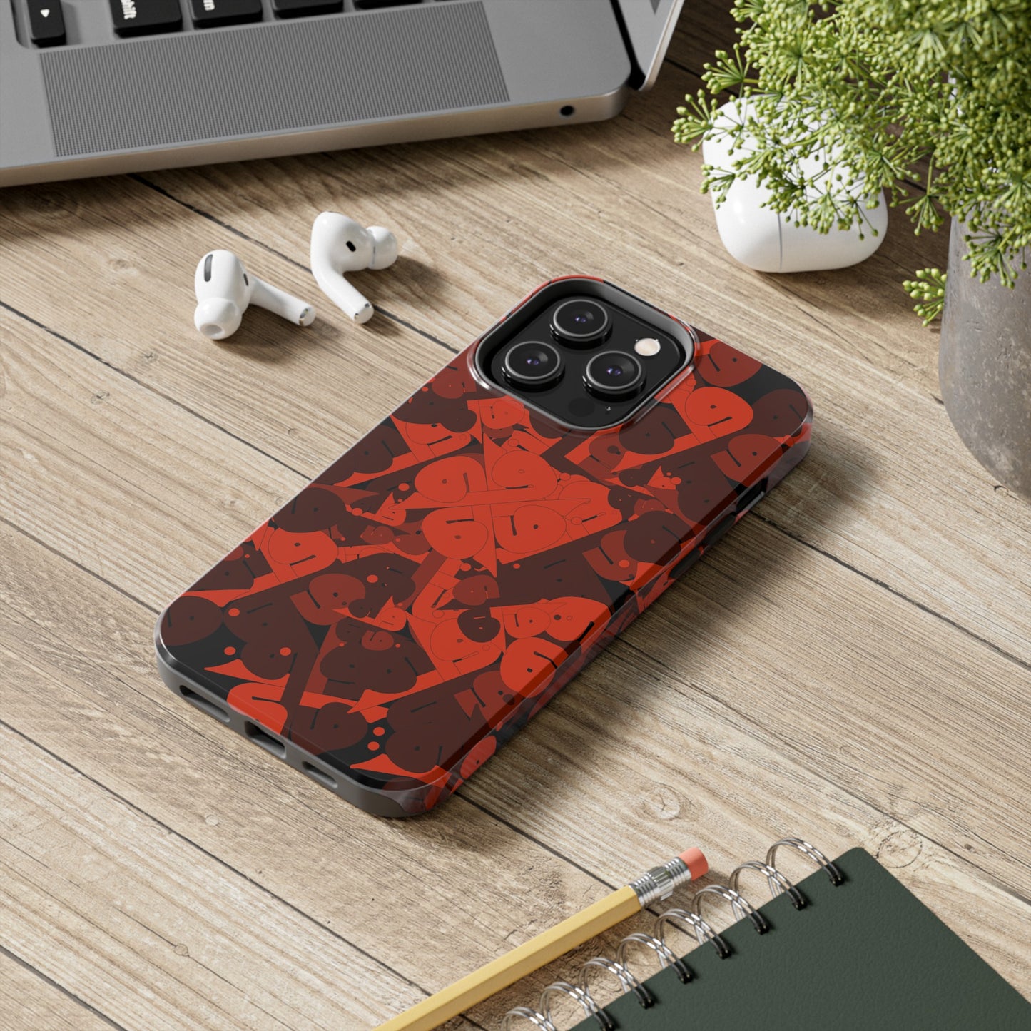 iPhone/Galaxy - Tough Phone Case with Persian Calligraphy Design - Impact Resistant, TPU Lining, Polycarbonate Shell, Glossy Finish