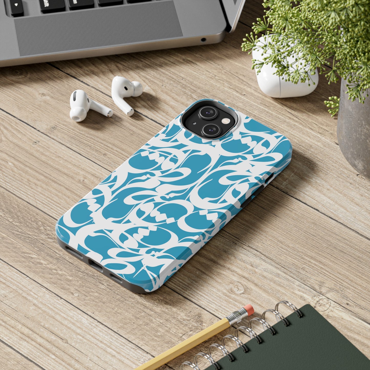 iPhone/Galaxy - Tough Phone Case with Persian Calligraphy Design - Impact Resistant, TPU Lining, Polycarbonate Shell, Glossy Finish