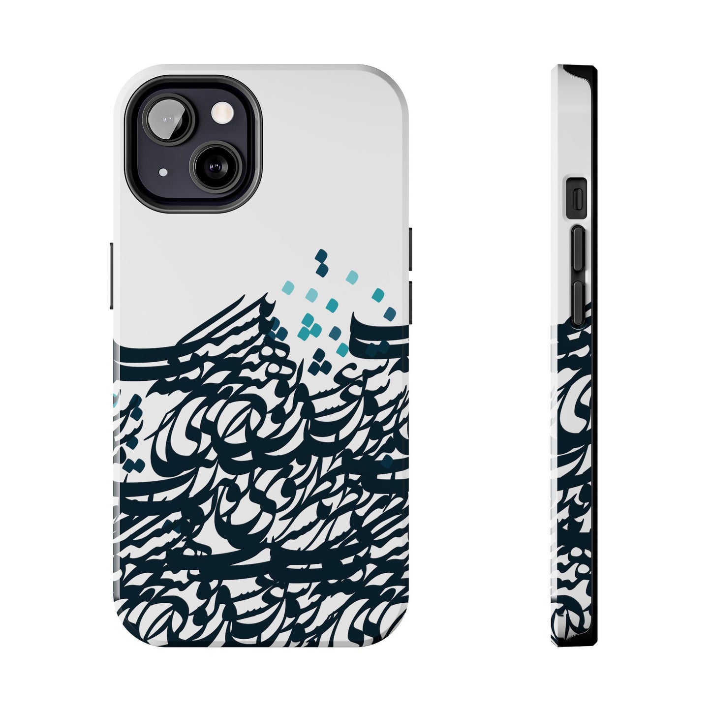 iPhone/Galaxy - Tough Phone Case with Persian Calligraphy Design - Impact Resistant, TPU Lining, Polycarbonate Shell, Glossy Finish