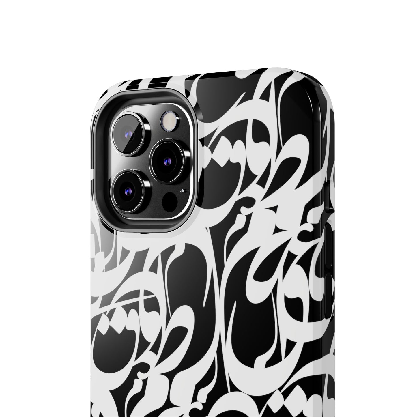 iPhone/Galaxy - Tough Phone Case with Persian Calligraphy Design - Impact Resistant, TPU Lining, Polycarbonate Shell, Glossy Finish