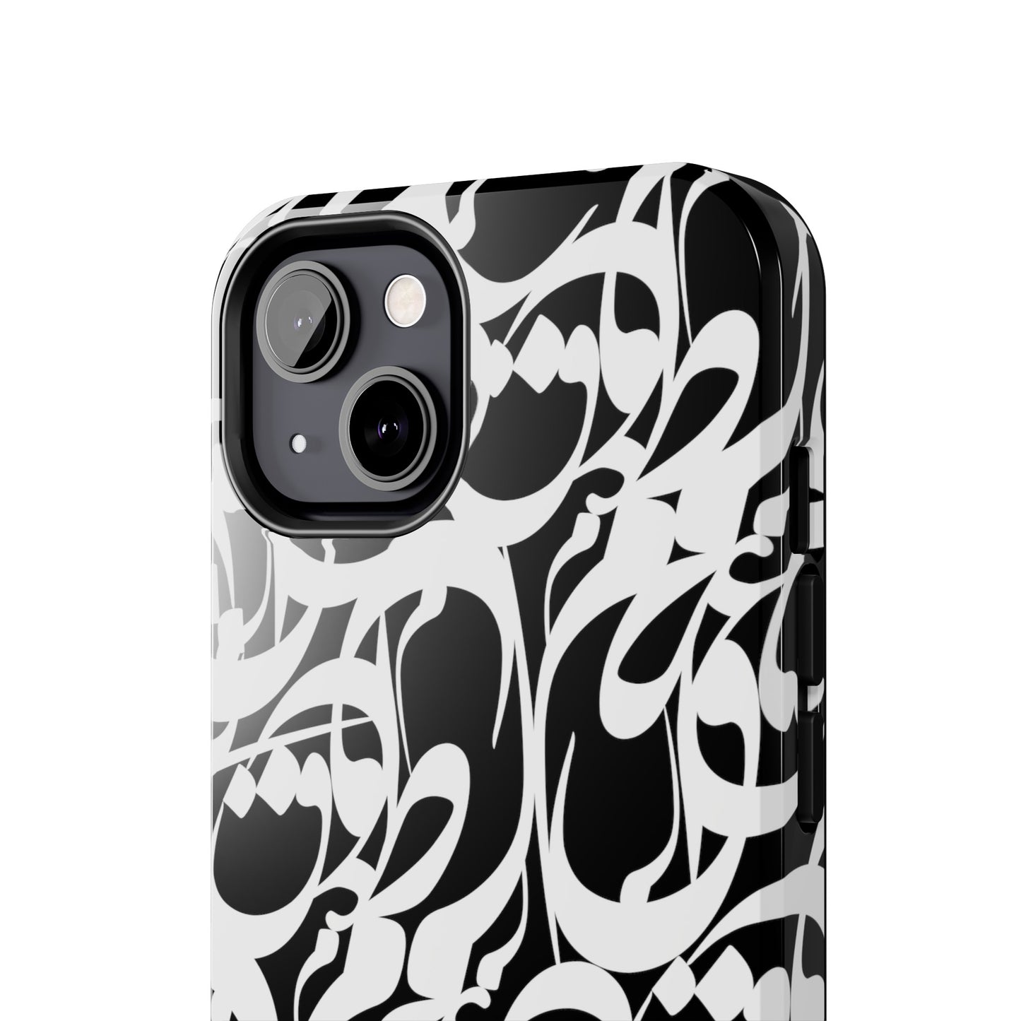 iPhone/Galaxy - Tough Phone Case with Persian Calligraphy Design - Impact Resistant, TPU Lining, Polycarbonate Shell, Glossy Finish