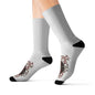 Unisex Sublimated Print Socks with Persian Calligraphy Design- Comfortable, Stylish, Cushioned Bottoms