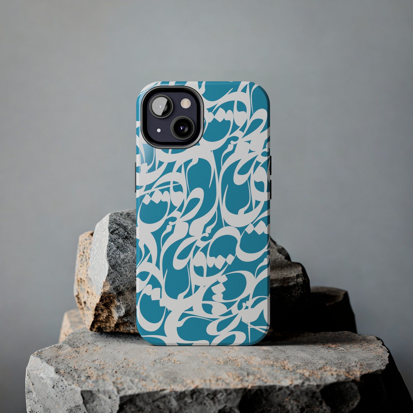 iPhone/Galaxy - Tough Phone Case with Persian Calligraphy Design - Impact Resistant, TPU Lining, Polycarbonate Shell, Glossy Finish