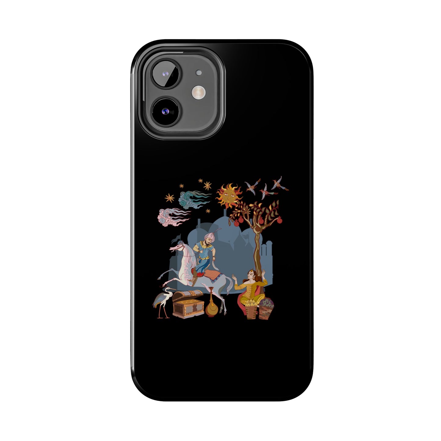 iPhone/Galaxy - Tough Phone Case with Persian Calligraphy Design  - Impact Resistant, TPU Lining, Polycarbonate Shell, Glossy Finish