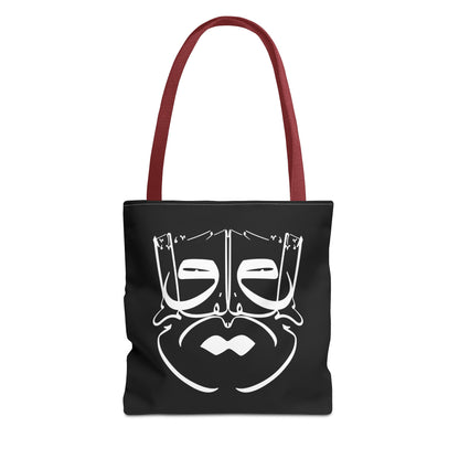 Durable Tote Bags with Persian Calligraphy Design - 3 Sizes, Multiple Handle Colors, Polyester Fabric