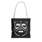 Durable Tote Bags with Persian Calligraphy Design - 3 Sizes, Multiple Handle Colors, Polyester Fabric