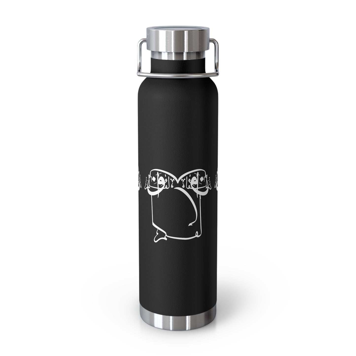 22oz Vacuum Insulated Stainless Steel Bottle with Persian Calligraphy Design - Double Wall, BPA Free, Spill-Proof, Scratch & Fade Resistant