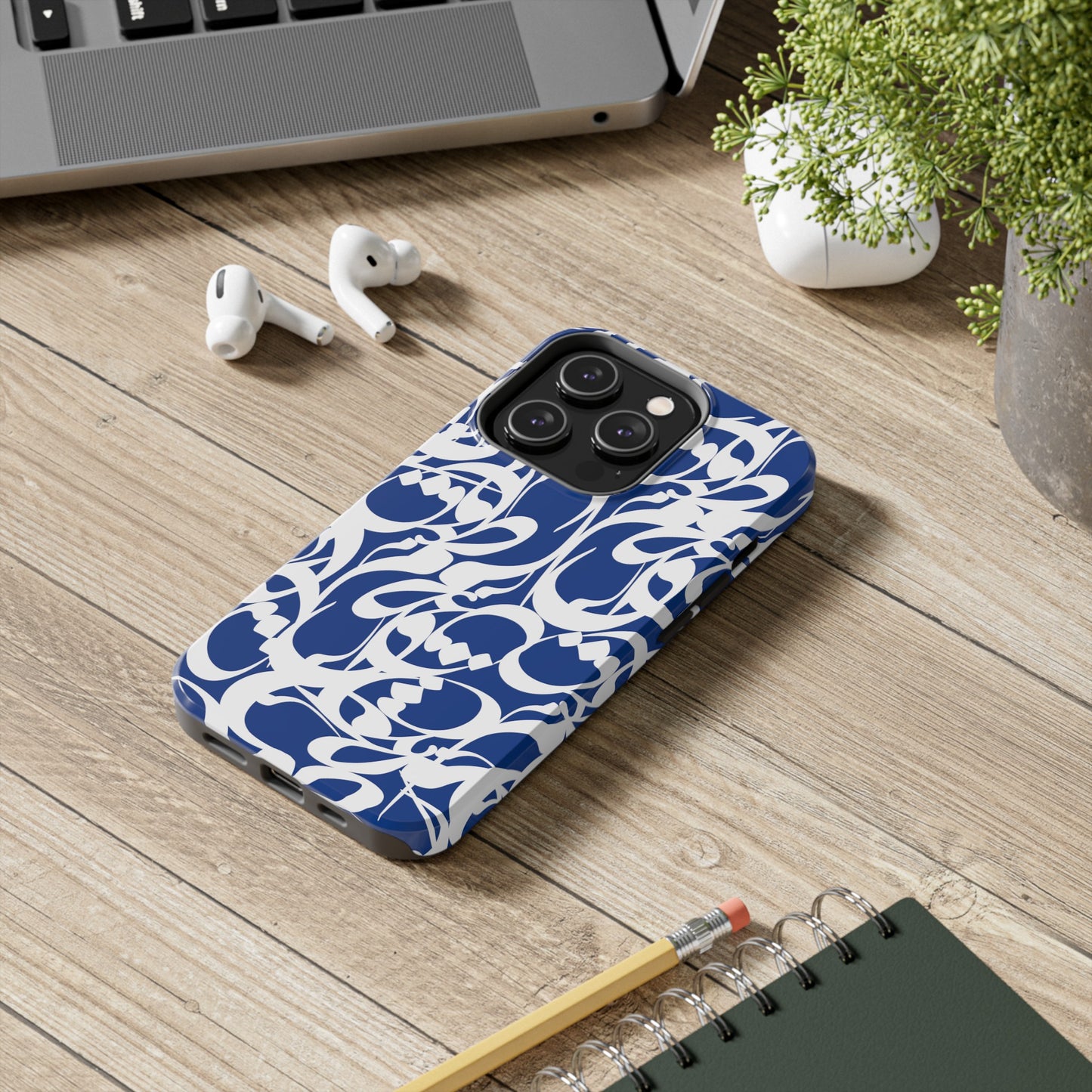 iPhone/Galaxy - Tough Phone Case with Persian Calligraphy Design - Impact Resistant, TPU Lining, Polycarbonate Shell, Glossy Finish