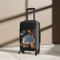 Polycarbonate & ABS Hard-Shell Suitcase with Persian Design - 360° Swivel Wheels, Telescopic Handle, Built-In Lock