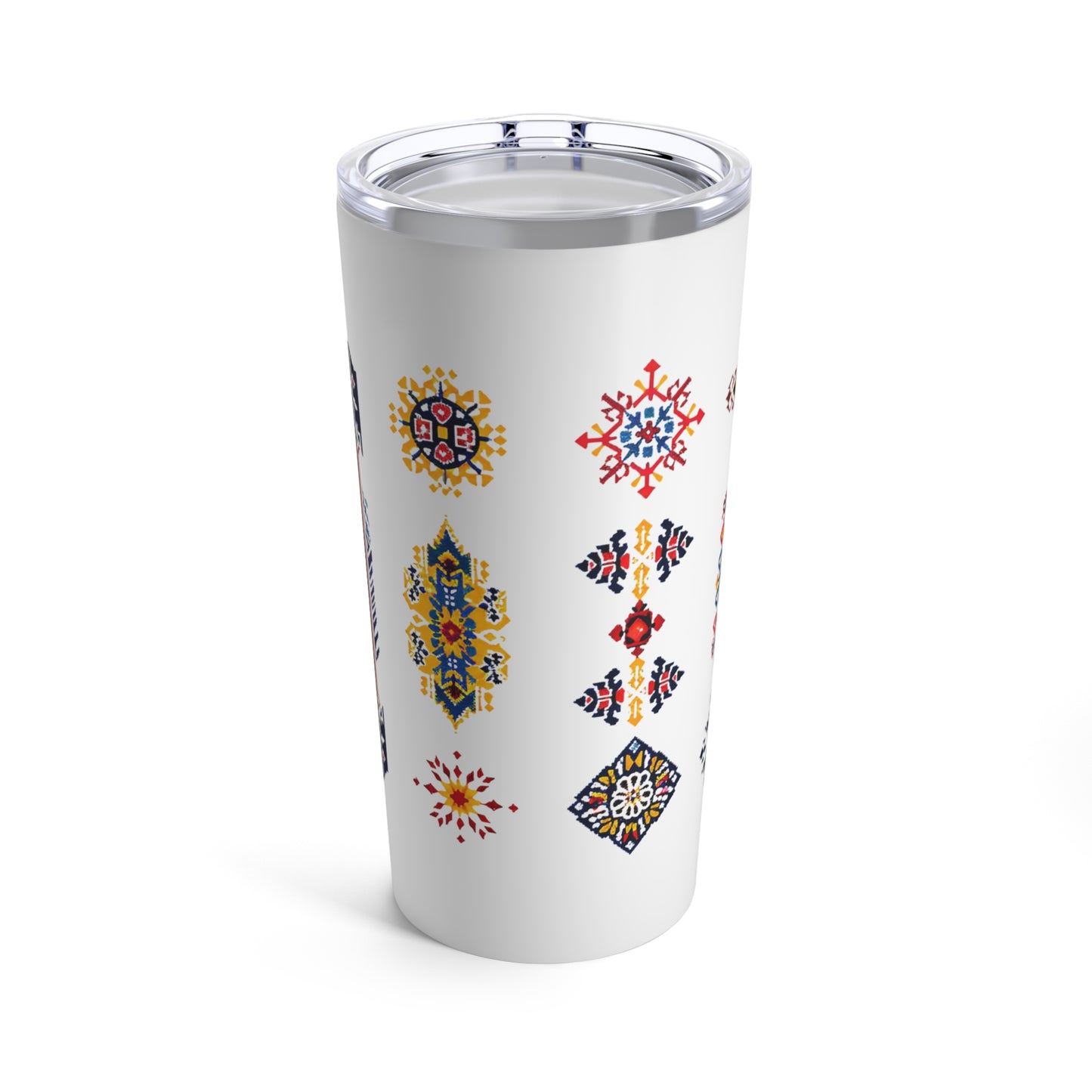 Durable 20oz Stainless Steel Tumbler with Persian Calligraphy Design - Vacuum Insulated, Dishwasher Safe, Glossy Finish