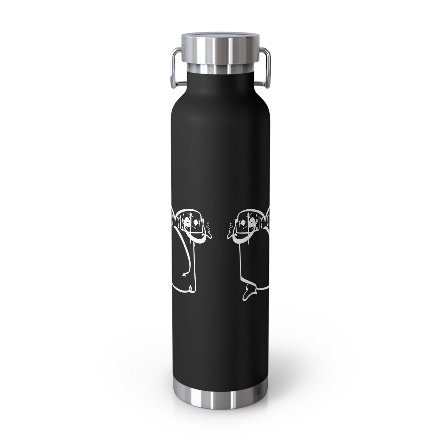 22oz Vacuum Insulated Stainless Steel Bottle with Persian Calligraphy Design - Double Wall, BPA Free, Spill-Proof, Scratch & Fade Resistant