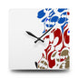 Durable Acrylic Wall Clock with Persian Calligraphy Design - Round & Square, Two Sizes, Easy Hanging Keyhole Slot