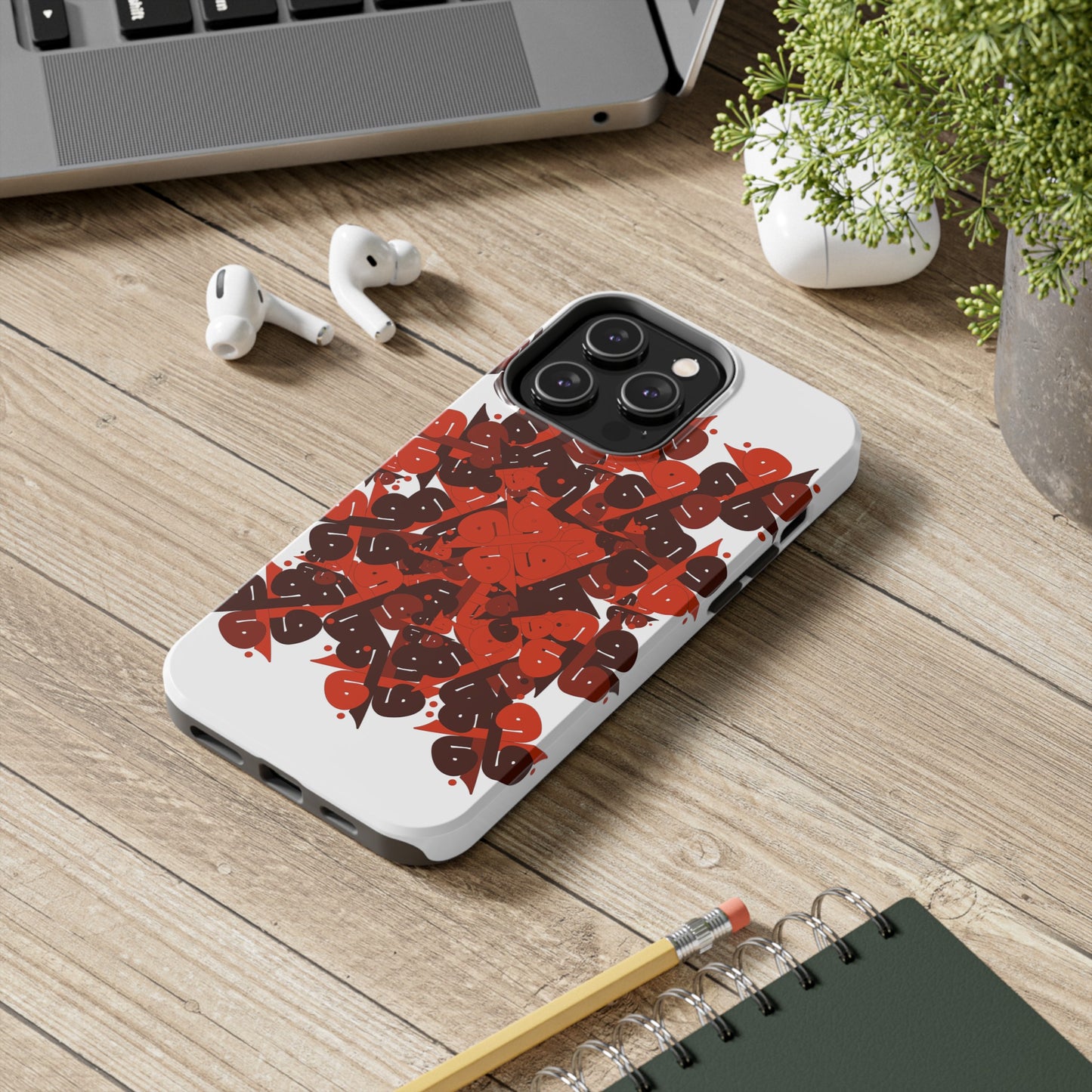 iPhone/Galaxy - Tough Phone Case with Persian Calligraphy Design  - Impact Resistant, TPU Lining, Polycarbonate Shell, Glossy Finish