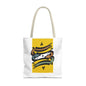 Durable Tote Bags with Persian Calligraphy Design - 3 Sizes, Multiple Handle Colors, Polyester Fabric