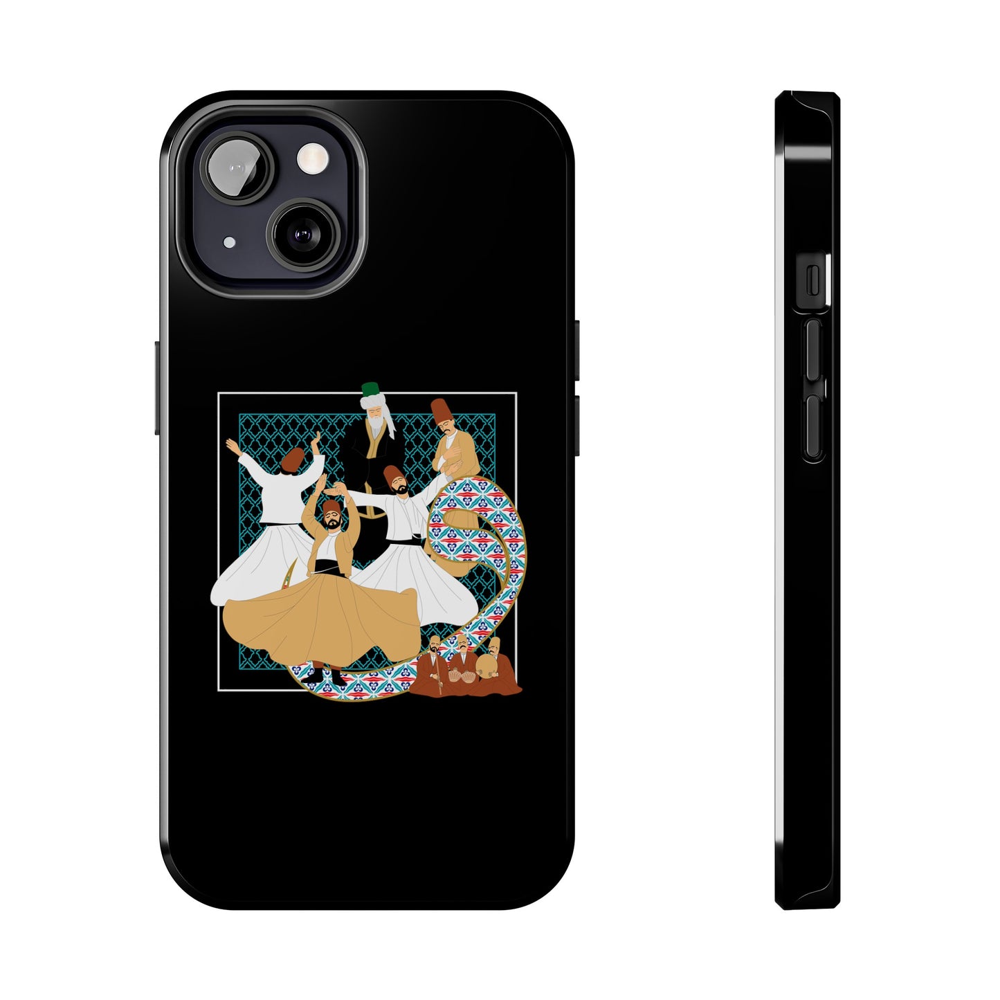 iPhone/Galaxy - Tough Phone Case with Persian Calligraphy Design  - Impact Resistant, TPU Lining, Polycarbonate Shell, Glossy Finish