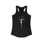 Women's Slim Fit Racerback Tank Top with Persian Calligraphy Design - Lightweight, Scooped Neckline