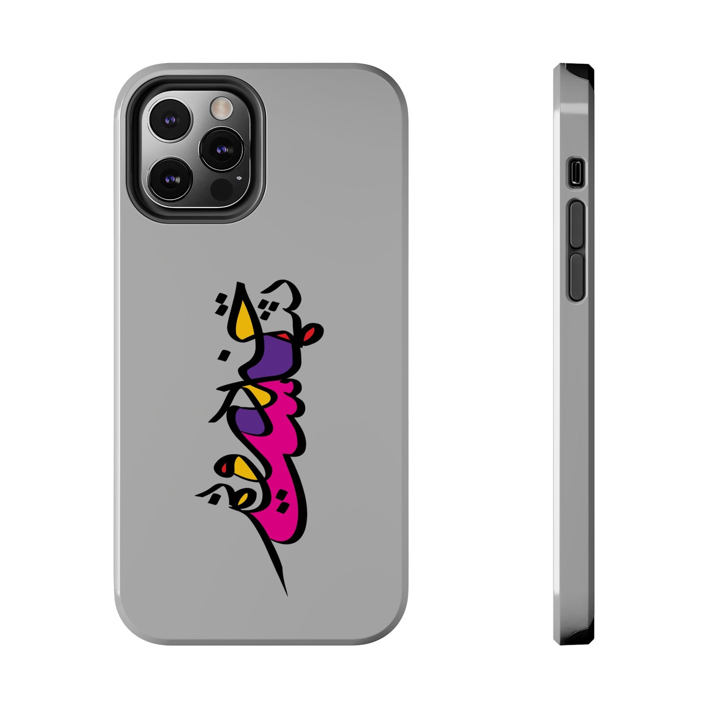 iPhone/Galaxy - Tough Phone Case with Persian Calligraphy Design  - Impact Resistant, TPU Lining, Polycarbonate Shell, Glossy Finish