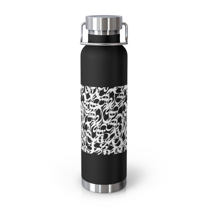 22oz Vacuum Insulated Stainless Steel Bottle with Persian Calligraphy Design - Double Wall, BPA Free, Spill-Proof, Scratch & Fade Resistant