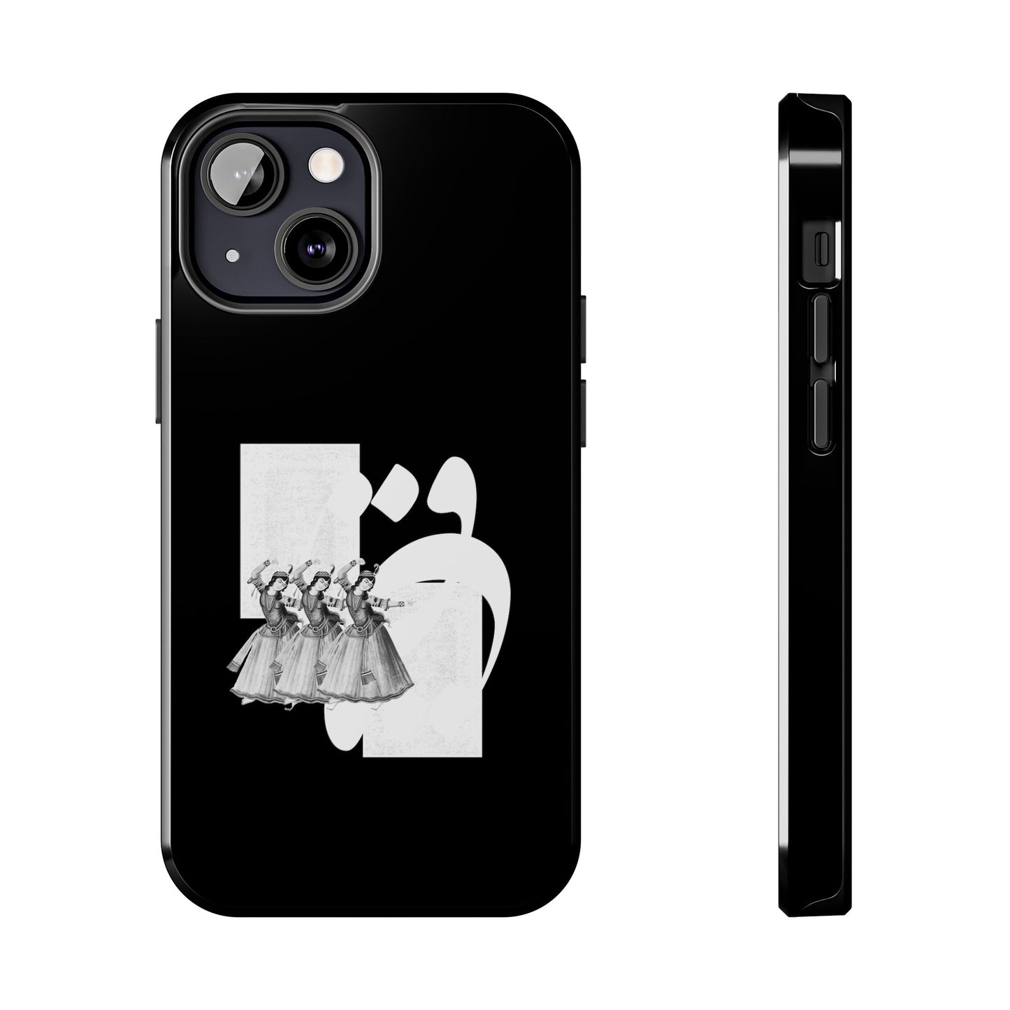 iPhone/Galaxy - Tough Phone Case with Persian Calligraphy Design - Impact Resistant, TPU Lining, Polycarbonate Shell, Glossy Finish