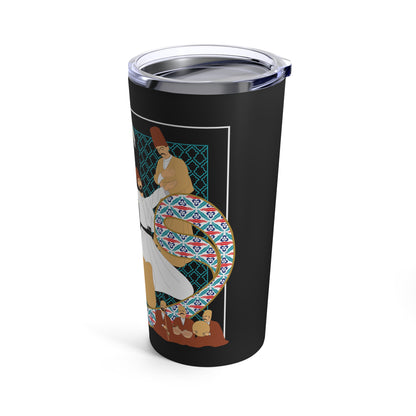 20oz Stainless Steel Tumbler with Double with Persian Calligraphy - Hot & Cold Beverages, Dishwasher Safe