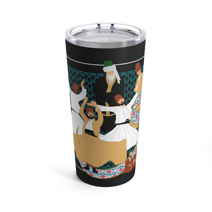 20oz Stainless Steel Tumbler with Double with Persian Calligraphy - Hot & Cold Beverages, Dishwasher Safe