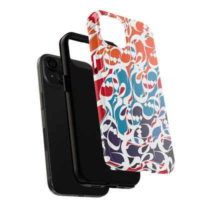 iPhone/Galaxy Tough Phone Case with Persian Calligraphy Design - Impact Resistant, TPU Lining, Polycarbonate Shell, Glossy Finish