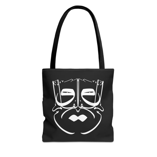 Durable Tote Bags with Persian Calligraphy Design - 3 Sizes, Multiple Handle Colors, Polyester Fabric