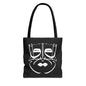 Durable Tote Bags with Persian Calligraphy Design - 3 Sizes, Multiple Handle Colors, Polyester Fabric