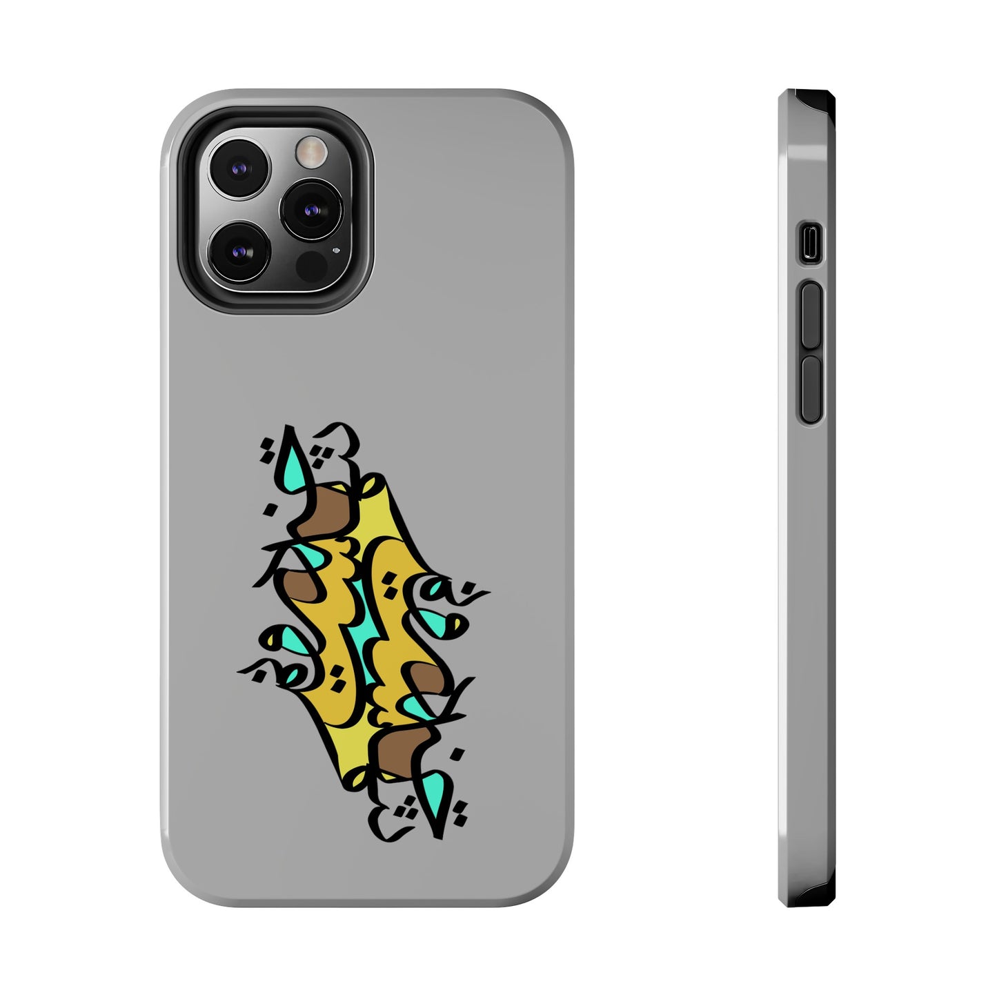 iPhone/Galaxy - Tough Phone Case with Persian Calligraphy Design - Impact Resistant, TPU Lining, Polycarbonate Shell, Glossy Finish