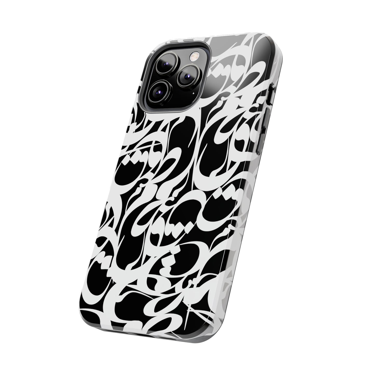 iPhone/Galaxy - Tough Phone Case with Persian Calligraphy Design - Impact Resistant, TPU Lining, Polycarbonate Shell, Glossy Finish