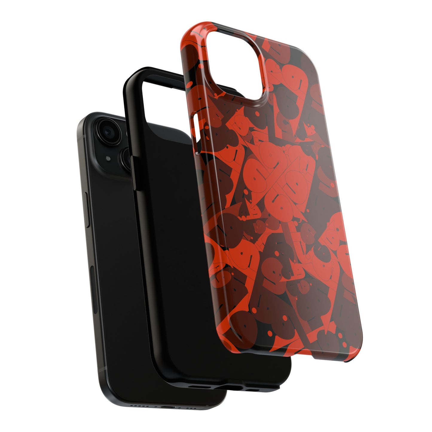 iPhone/Galaxy - Tough Phone Case with Persian Calligraphy Design - Impact Resistant, TPU Lining, Polycarbonate Shell, Glossy Finish