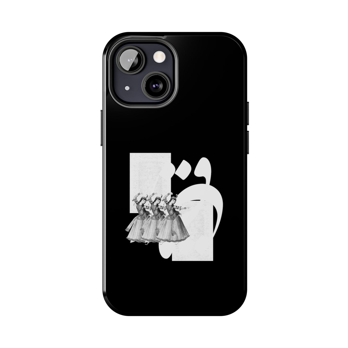 iPhone/Galaxy - Tough Phone Case with Persian Calligraphy Design - Impact Resistant, TPU Lining, Polycarbonate Shell, Glossy Finish