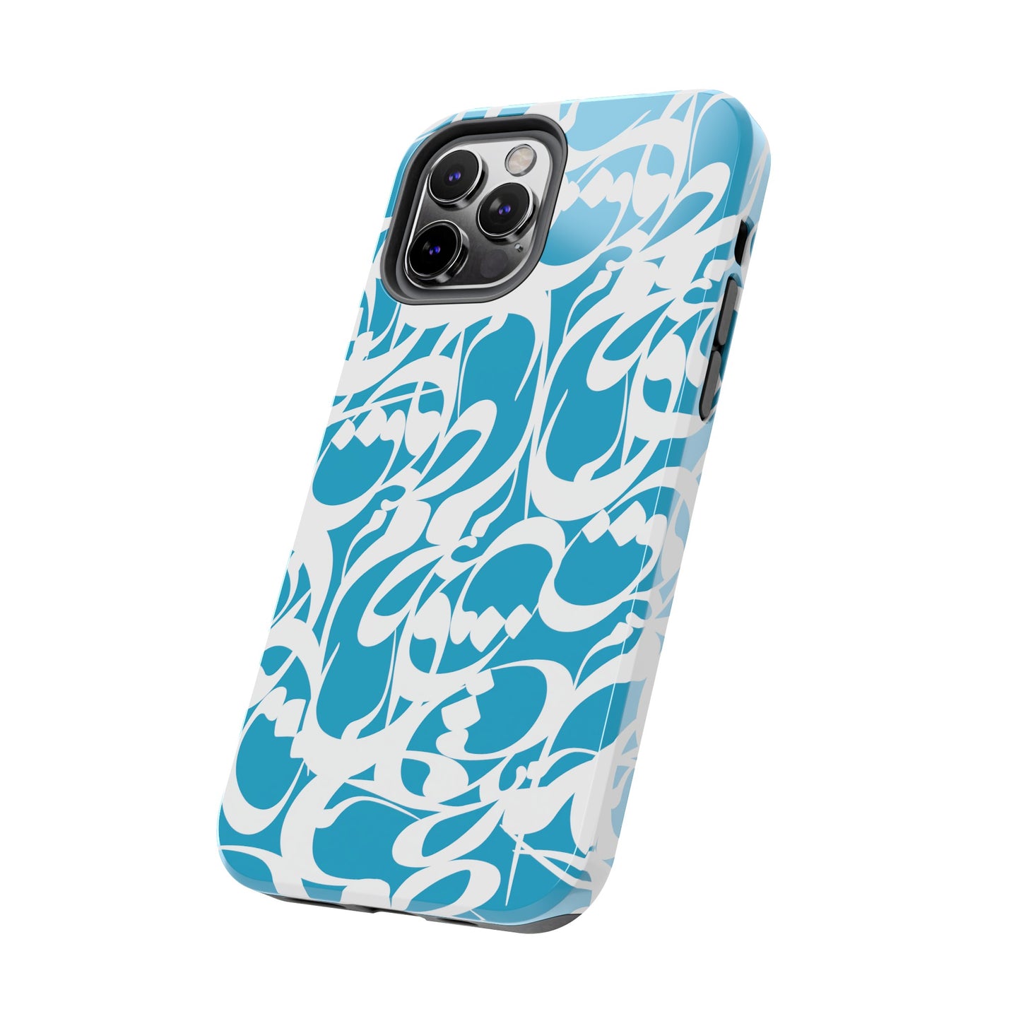 iPhone/Galaxy - Tough Phone Case with Persian Calligraphy Design - Impact Resistant, TPU Lining, Polycarbonate Shell, Glossy Finish