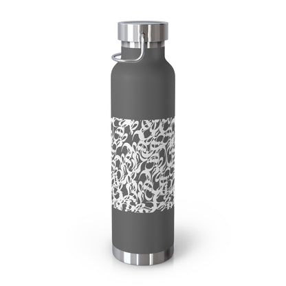 22oz Vacuum Insulated Stainless Steel Bottle with Persian Calligraphy Design - Double Wall, BPA Free, Spill-Proof, Scratch & Fade Resistant