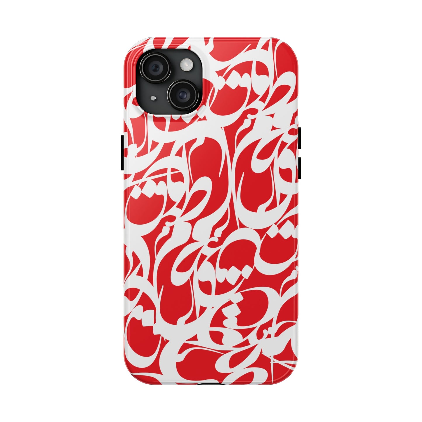 iPhone/Galaxy - Tough Phone Case with Persian Calligraphy Design - Impact Resistant, TPU Lining, Polycarbonate Shell, Glossy Finish