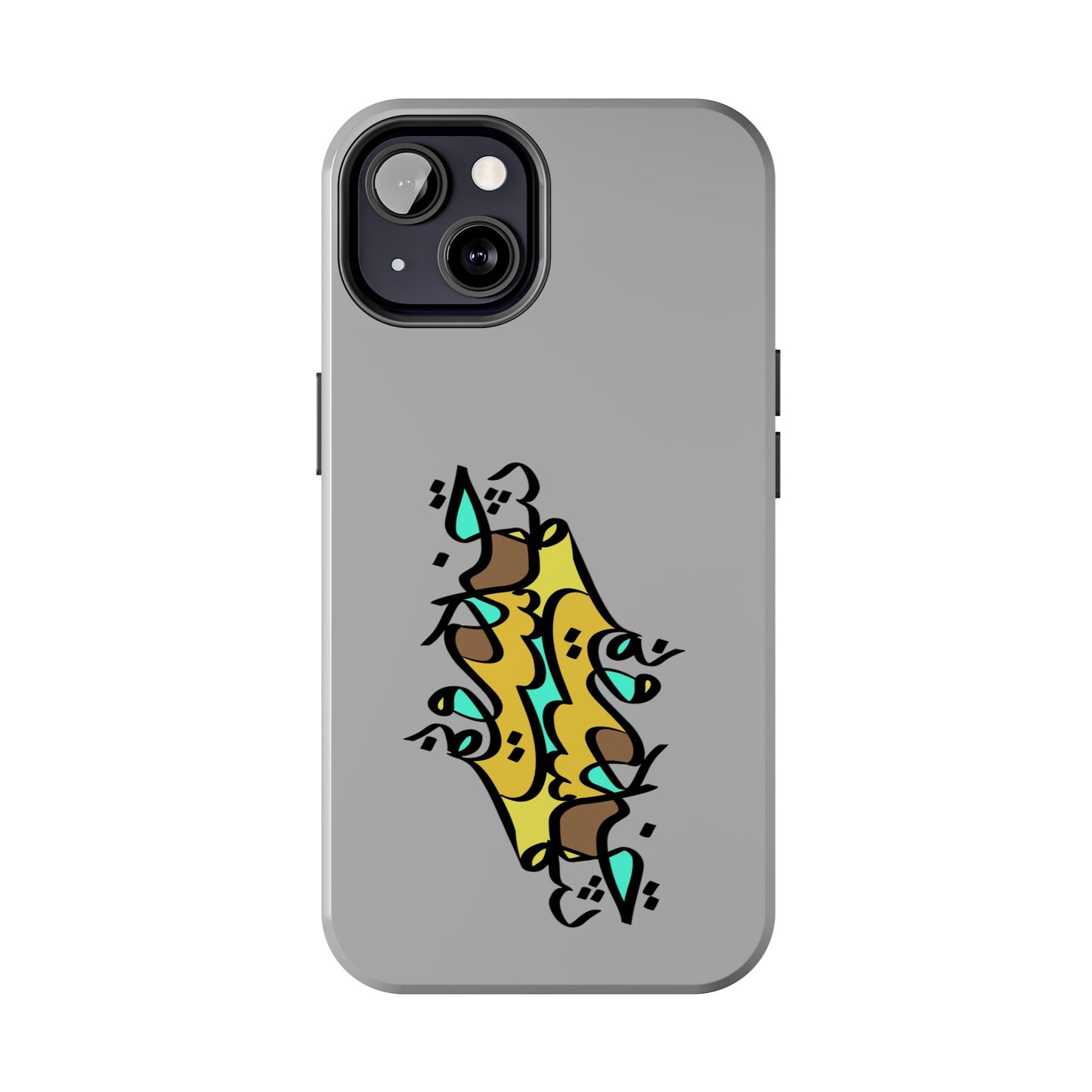 iPhone/Galaxy - Tough Phone Case with Persian Calligraphy Design - Impact Resistant, TPU Lining, Polycarbonate Shell, Glossy Finish