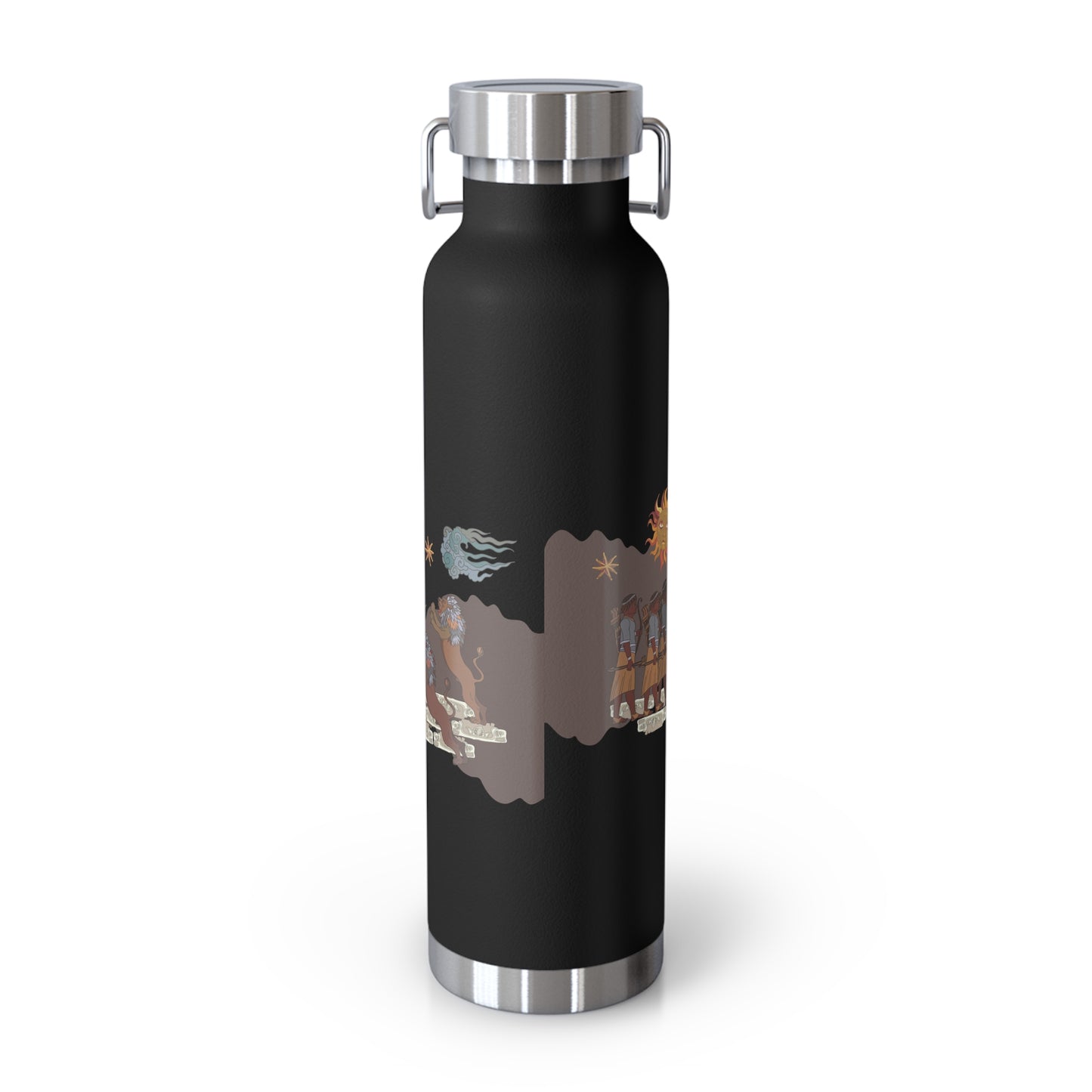 22oz Vacuum Insulated Stainless Steel Bottle with Persian Calligraphy Design - Double Wall, BPA Free, Spill-Proof, Scratch & Fade Resistant